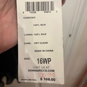 Donna Ricco Silk Dress